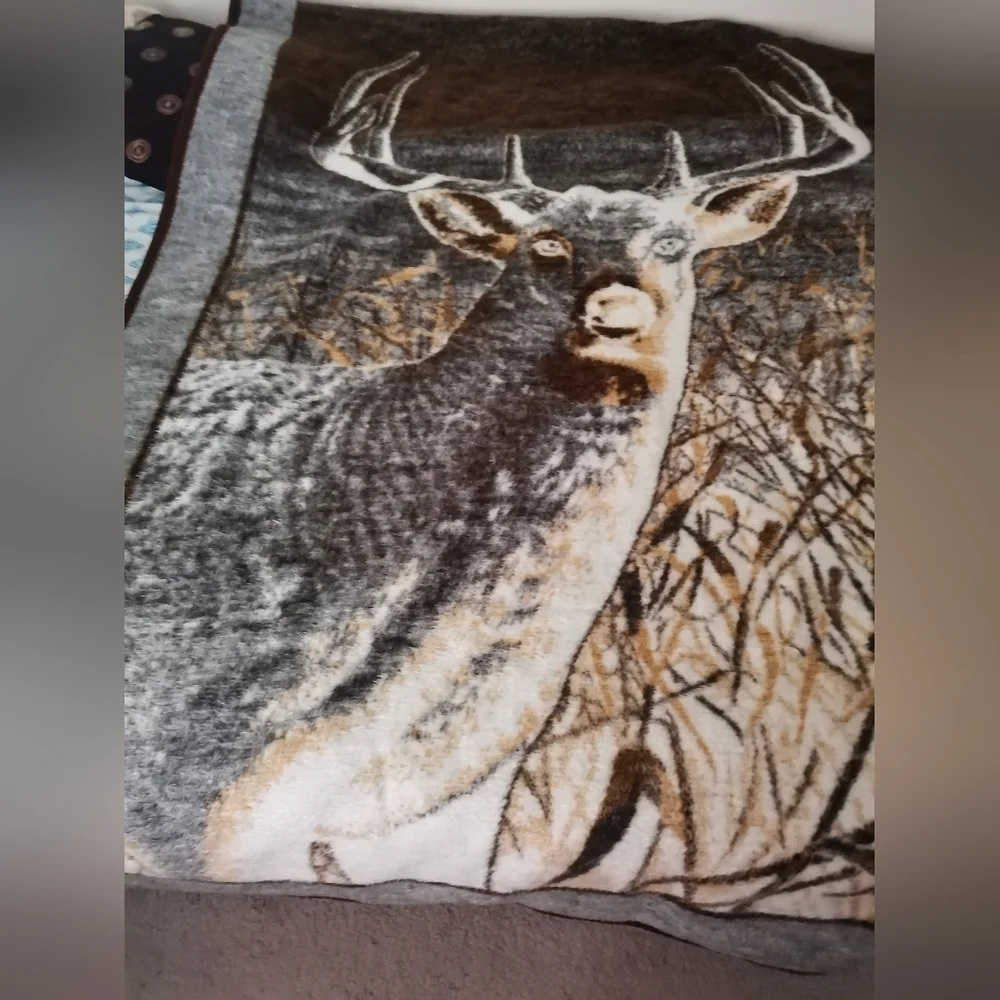 VTG Biederlack Of America REVERSIBLE Blanket Deer